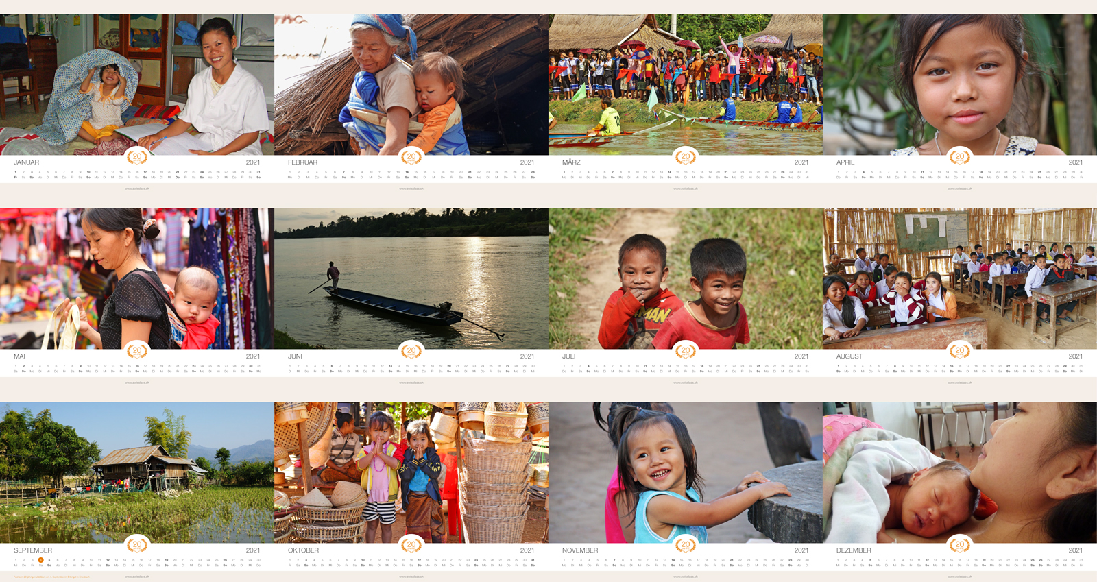 Fotokalender 2021 des Swiss Laos Hospital Project