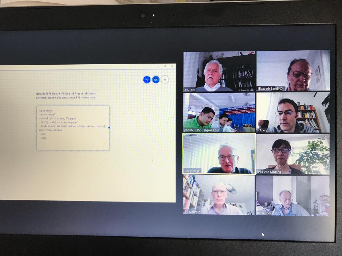 Videokonferenz mit laotischen Ärzten